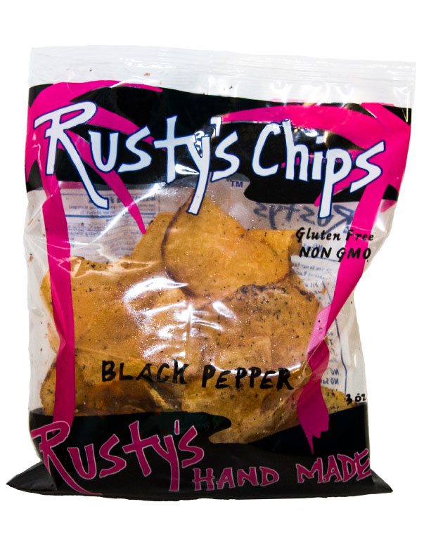 Rusty's Chips - Black Pepper Potato Chips (3oz - 12ct)