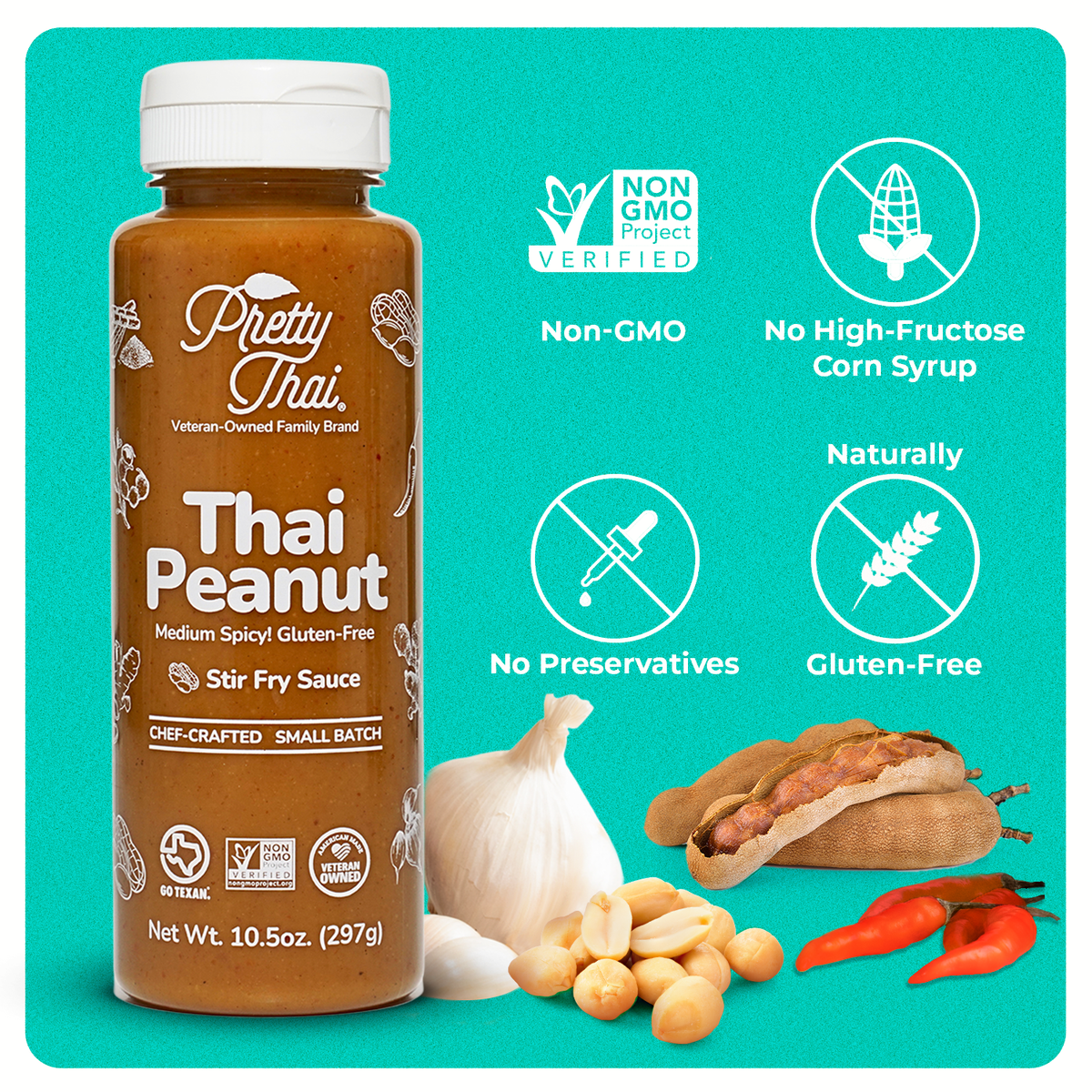 Pretty Thai® Thai Peanut Sauce -Authentic Thai Cooking Sauce