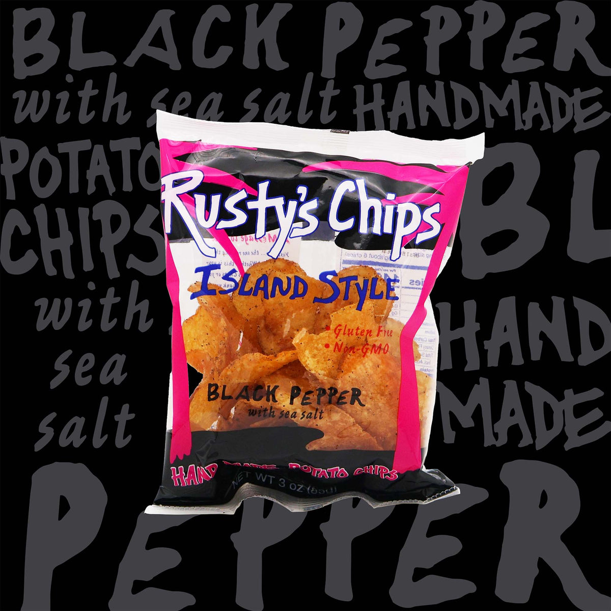 Rusty's Chips - Black Pepper Potato Chips (3oz - 12ct)