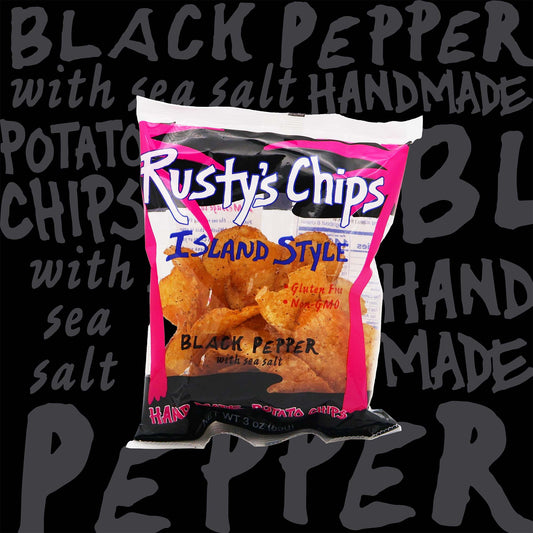 Rusty's Chips - Black Pepper Potato Chips (3oz - 12ct)